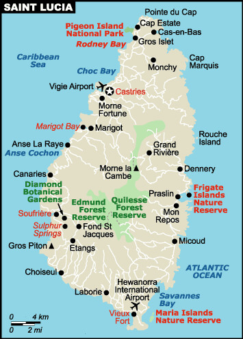 Override of the title kaart st lucia
